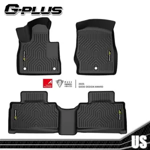 G-PLUS Floor Mats Fit for Ford Explorer 2020 2021 2022 2023 2024 2025 TPE Custom Fit All Weather Protection 1st & 2nd Row Floor Liner Accessories,Black Car Mats