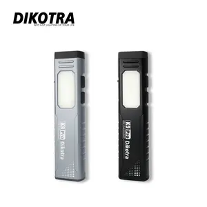 DIKOTRA K9 Pro Multifunctional EDC Flashlight, 800 Lumens USB-C Rechargeable LED Torch with Beeper Alarm, COB Floodlight, 7 Modes, IPX4 Waterproof, Magnetic Base & Pocket Clip for Camping, Hiking, Repair & Emergency ambient lamp security must-have
