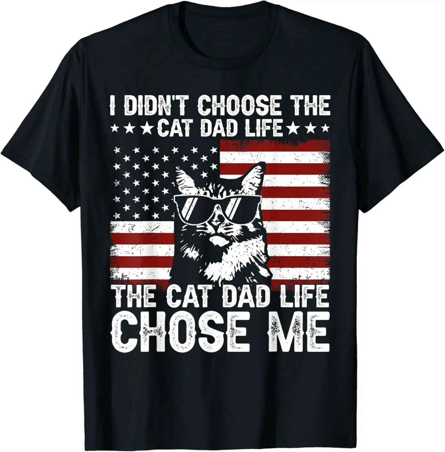 I Didn't Choose The Cat Dad Life The Cat Dad Life Chose Me T-Shirt - Williamze Shop 51B0D1NR2RH2