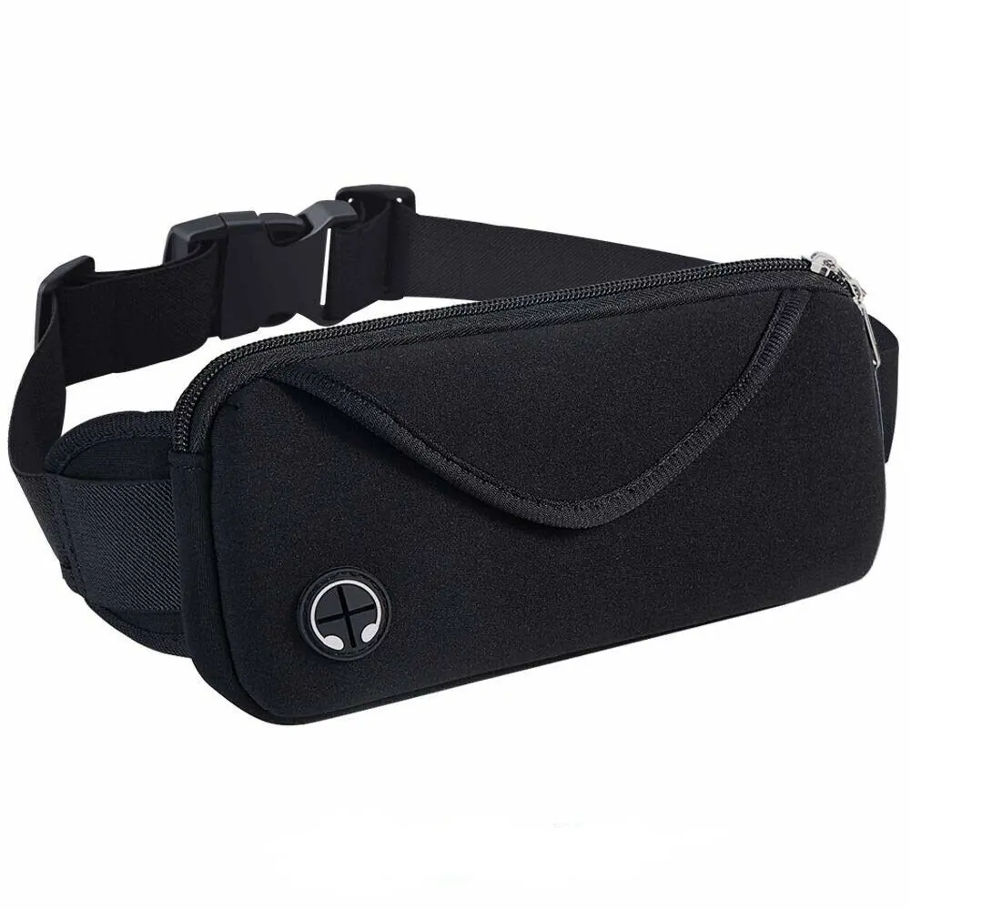 TIKA Waterproof Running Waist Bag with Headphone Jack, Adjustable Sport Fanny Pack for Jogging, Hiking, Travel and Phones