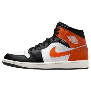 Nike Air Jordan 1 Mid Black Toe Starfish DQ8426-801 Men's Fashion Sneaker New