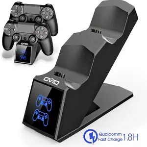 PS4 Controller Charger, PS4 Charger Charging Dock Station Compatible with Dualshock 4, Upgraded Fast-Charging Port for PlayStation 4 Controllers