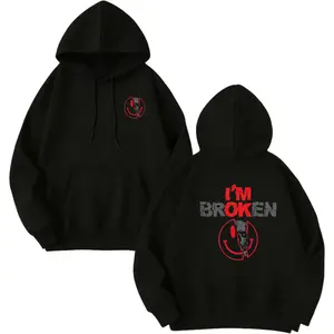2 Sides I'm Broken Shirt, Horror Smile Face Hoodie, Broken Heart Sweatshirt,  Shirt,  Sweater Pullover Tee Unisex