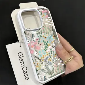Blooming Flowers Phone Case，Whimsical Garden Style for iPhone 17 16 15 14 13 12 11 Plus Pro Max.