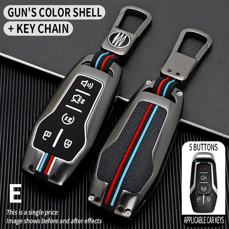 Car Smart Remote Key Case, Car Key Protector, Portable Car Key Chain, Car Key Holder, Car Key Cover, Car Key Accessory, Car Accessories for Ford Car, F150, Edge, Explorer, Lincoln MKZ, MKC