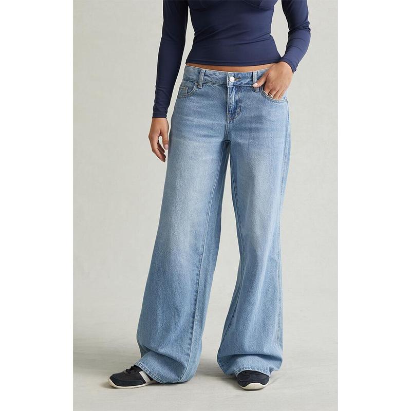 Pacsun Women's Casey Low Rise Baggy Jeans Astrid