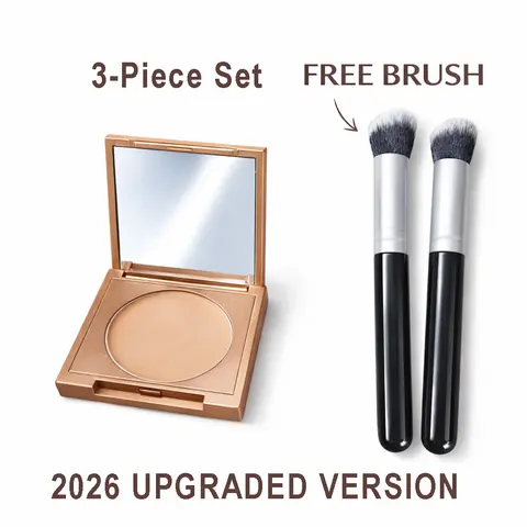Clay Base Colored Clay Under Eye Concealer - Hydrating Corrector with Free Brush, Dark Circles Fix, Even Out Skin Tone & Texture, Find Your Shade, Fair Skin, Natural Nude Finish, Flawless Makeup, Mirror Included
