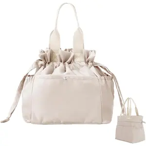 Lunch Bag for Women  Drawstring Insulated Lunch Box Stain-Resistant Large Cinch Closure Lunch Bags for Work Office