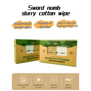 2-in-1 Wood Pulp and Coconut Coir Scourer: The Ultimate Kitchen Cleaning Tool, Tackles Dishes and Grease with Ease.