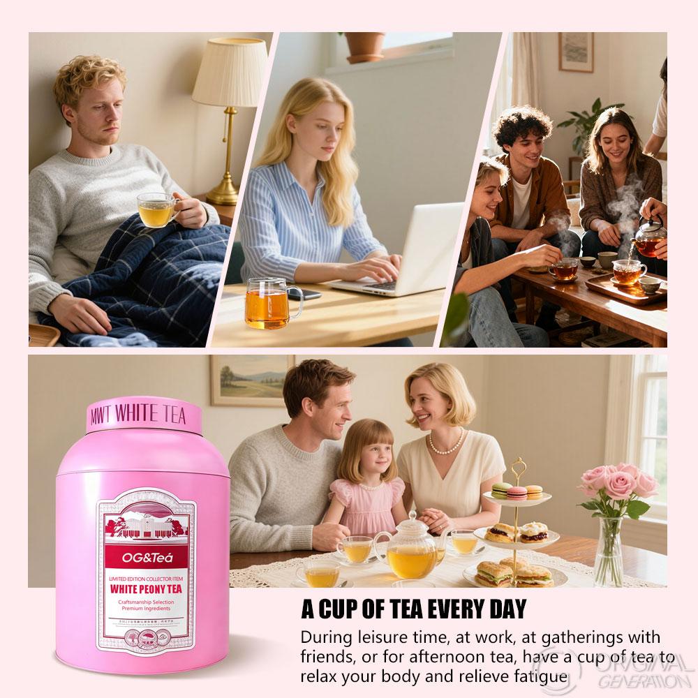 Limited Edition Collector Item (1500g) White Peony Tea in Pink Tin Largest Tea Company And Oldest Tea Company