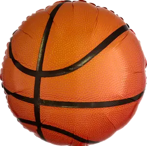 18-Inch Metallic Basketball Mylar Balloon