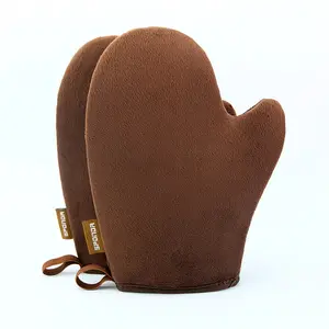 Self Tanning Mitt | Sunless Tanner Applicator Glove | Thumb, Streak-Free, Velvety Soft, Washable, Reusable, Face & Body, Great | Foam, Mousse, Gradual Lotion & Drops