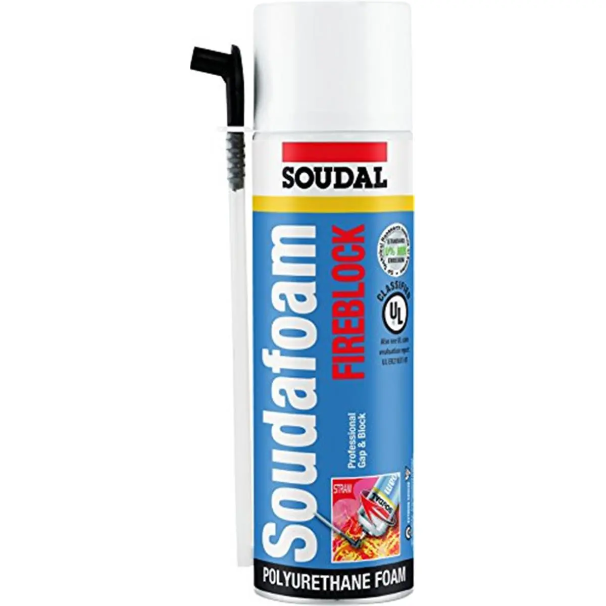 212 MAIN Soudal Accumetric 462803 Self-Expanding Plastic Fireblock Gap & Block Foam, 12 oz Straw Box 150 (1.02 lbs, 2.5 in), UL Approved Polyurethane, Pack of 12, No Shrinkage, Plastic Head Adaptor, Prevents Flame Spread for Residential Use