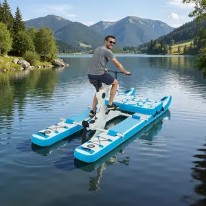Danrelax Premium Inflatable Water Bike, Upgraded Kayak Bikeboat Hybrid, Portable & Durable PVC And EVA Material, Includes Bike System, Rest Pad, Repair Kit & Carry Bag, Perfect For Lakes, Rivers & Beaches