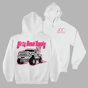 Dirty Diesel Supply Pink Diesel Truck Pattern Men's Hoodie, Unisex Short Sleeve - Comfortable Casual Pullover for Easter, Mother's Day, Father's Day, Summer