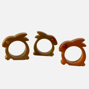 Vintage Catalin (Bakelite) Bunny Napkin Ring