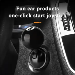 Car one click start joystick, interchangeable knob, billiards style DIY digital reliable and durable, engine start/stop control lever, ignition button protector, General Motors decorative accessories