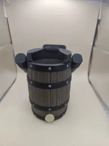 Barrel Can Koozie with Stealth Sipper Lid