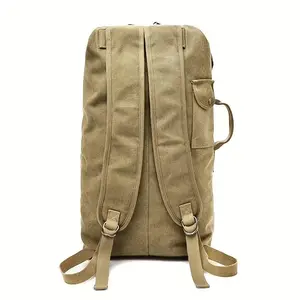 Large Capacity Canvas Backpack, Adjustable Travel & Hiking Daypack with Multiple Compartments, Lightweight and Foldable, Durable Polyester Lining, Ideal for Outdoor Adventures, Hiking Trekking Rucksack, Hiking Camping Backpack