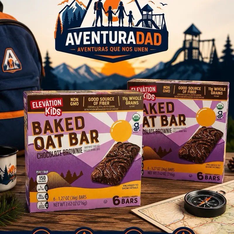 Elevation Kids Chocolat Brownie Kids Baked Oat Bars NON-GMO Organic Pack of 2