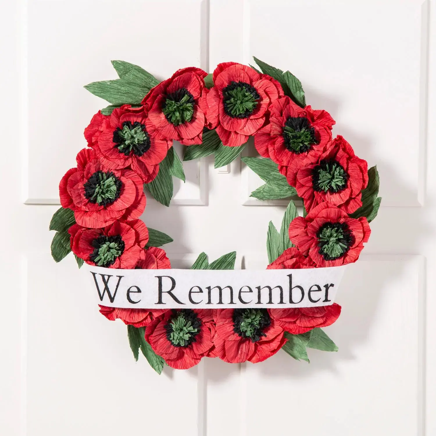 Memorial Day Poppy Wreath