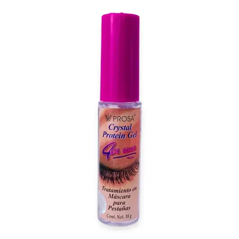 Prosa Crystal Protein Gel - Volumizing, Enhancing, Nourishing Mascara & Fluffy Brow Treatment with Aloe Vera, Natural Oils, Lanolin, Beeswax, Wheat Germ, Aluminum Stearate (1-2 Layers, Apply Layers) - 18g Lash Care Cosmetic