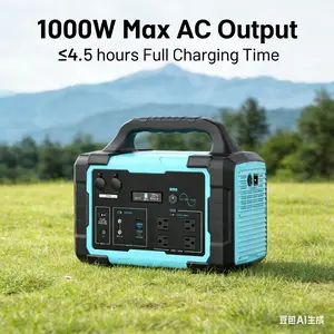1000W Portable Power Station | 1024Wh Capacity | 3 Charging Modes | Perfect for Camping & Emergencies(200W/400W Solar Panel Optional) usb-c output rv travel