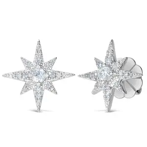 Starry Night Stud Earrings in Platinum