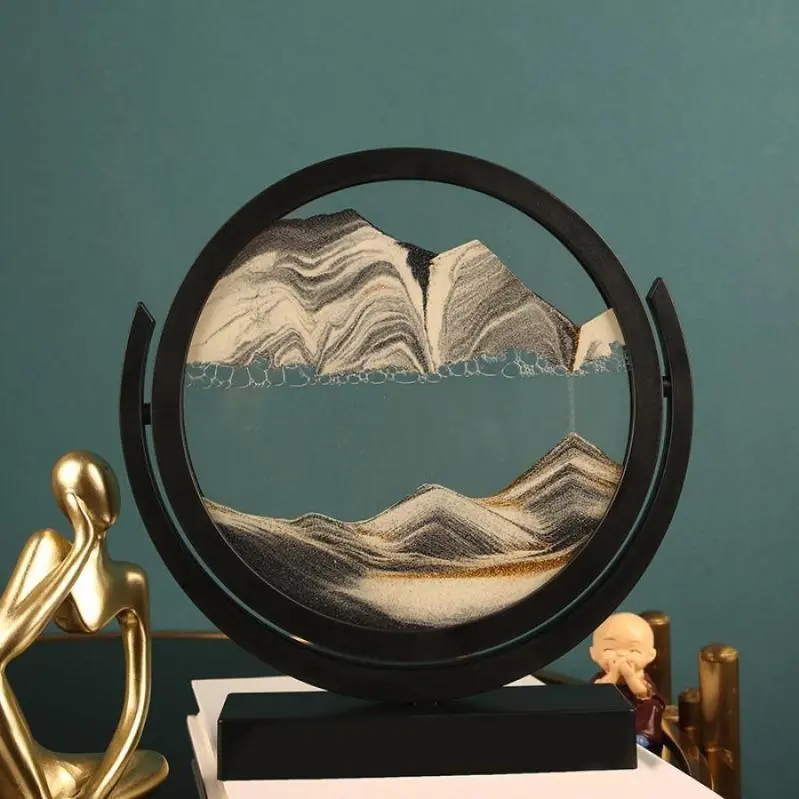 1pc Of Art Quicksand Painting Desktop Display, Plastic Material, Suitable for Indoor And Outdoor Use, No Electricity Required, Suitable for Various Room Types Of Decorative Sculpture, Desktop Art | Modern Decoration|Fashion Frame Design Christmas