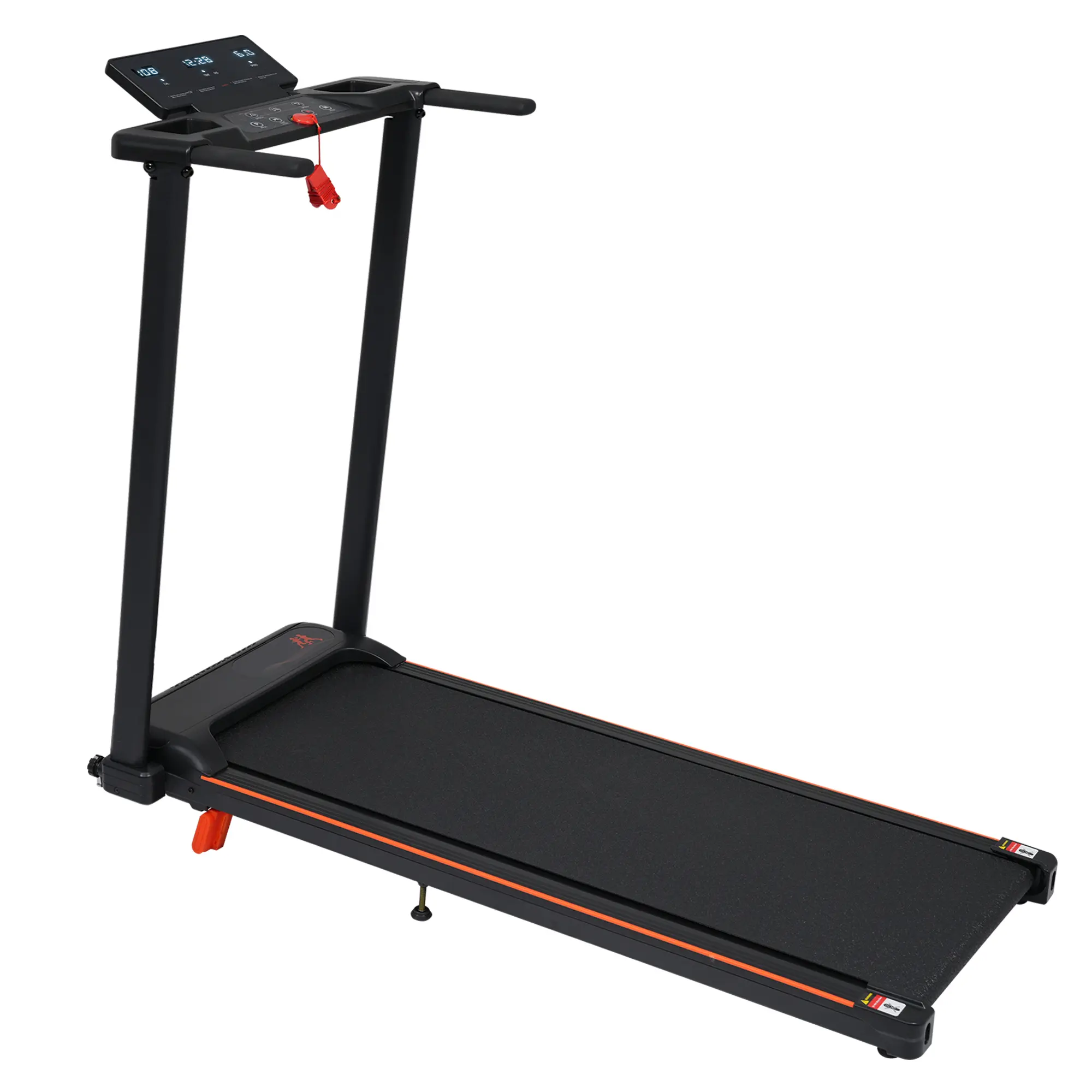 Upgraded Folding Treadmill with 8% Incline, 3.0HP Quiet Motor, 1–8 MPH, 265 lbs Capacity, Triple Display Home Treadmill with Handle