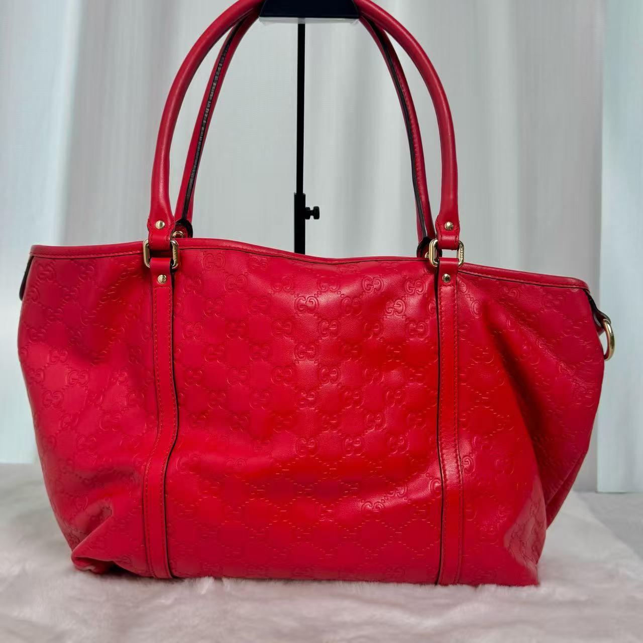 Pre-owned GUCCI GG Embossed Leather Tote Bag|20730218