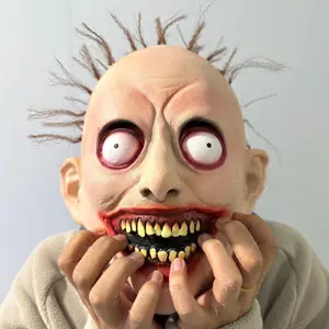 Horror Joker Mask with Big Mouth, Terrifying Man Mask, Spooky Helmet, Halloween Party Props, Funny Prank, Cosplay Costume, Comedy Supplies