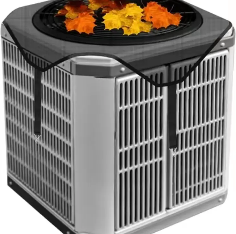 Durable Synthetic Outdoor AC Unit Cover (1 Count) - Home Supplies AC Protection, Windproof, Dustproof, PVC Mesh Ventilated Cold Air Shield, Camping Essential  ,   Air Conditioner Covers