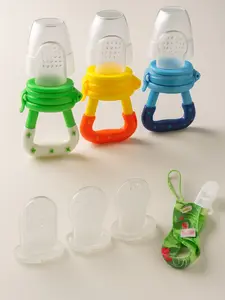 Baby Fruit Feeder Pacifier 3 Pack, Soft Silicone Nipple, Gentle For Baby’s Mouth, Safe Way To Introduce Solid Foods,Safe, BPA-Free Silicone
