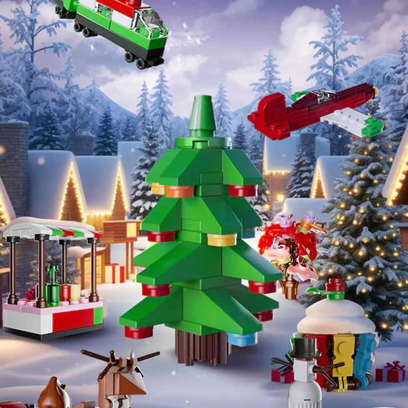 BrickLORE](SHIP FREE)Christmas Advent Calendar Blind Box Christmas