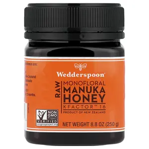 Wedderspoon Raw Monofloral Manuka Honey, KFactor™ 16, 8.8 oz (250 g)