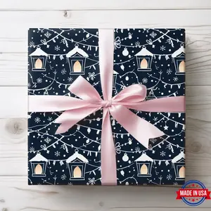Lantern Glow, Cozy Lights Holiday Wrapping Paper