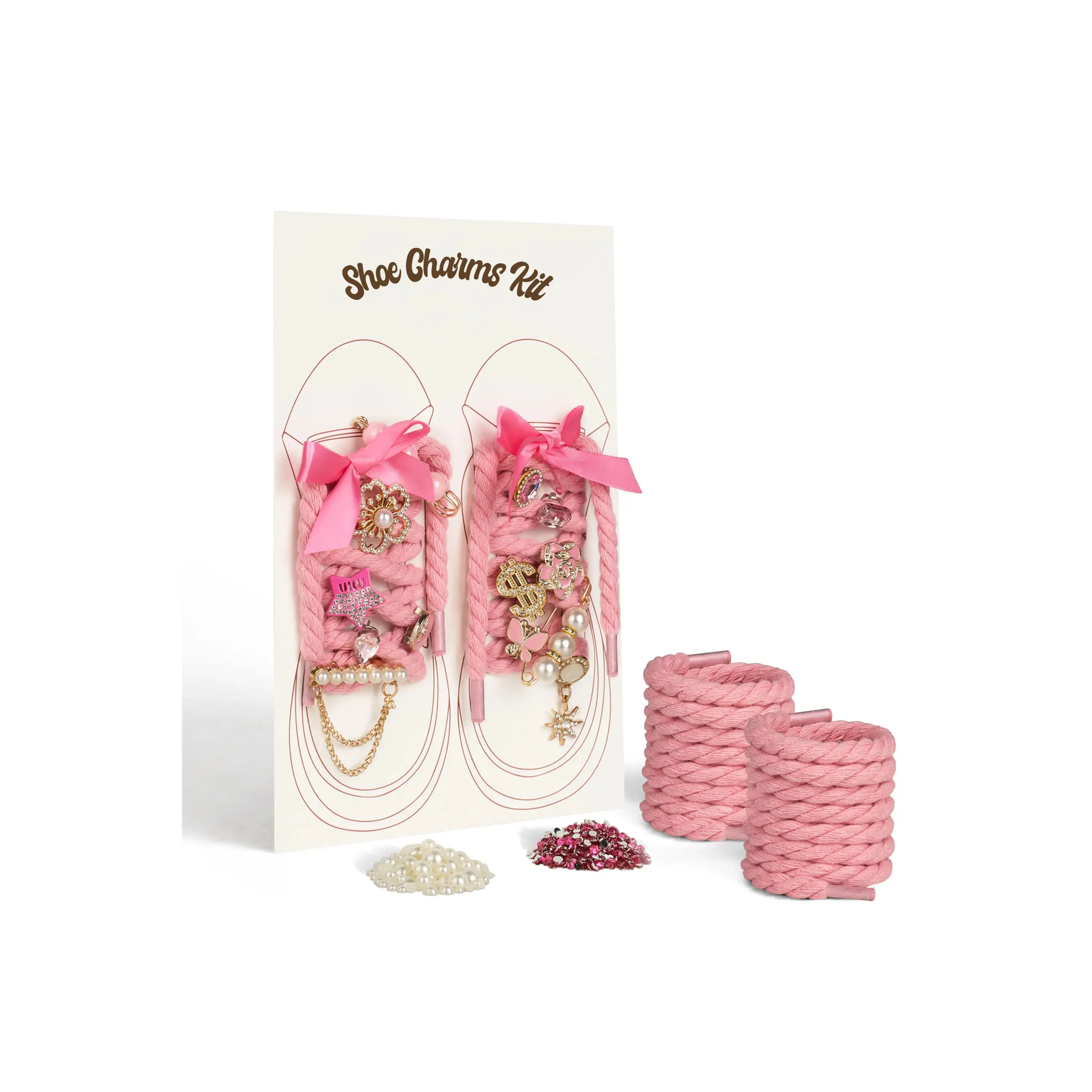 Lyra Pink Beads Shoe Charms Lyra Pink Beads Shoe Charms
