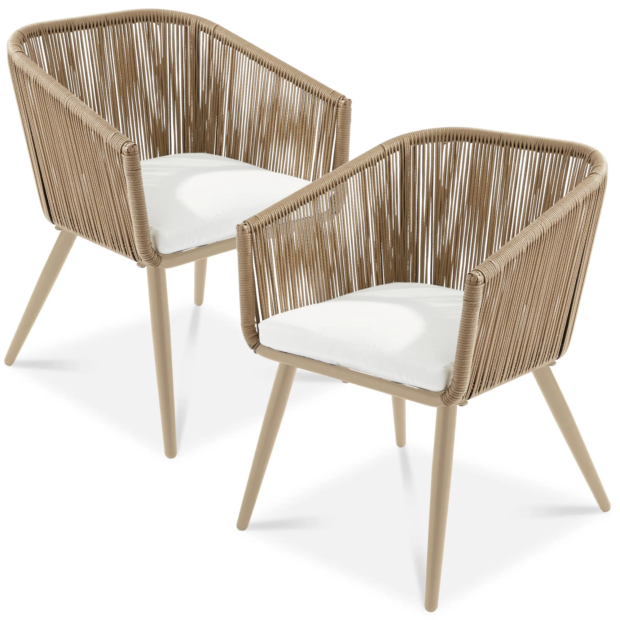 Best Choice Products Set of 2 Outdoor Patio Dining Chairs Woven Wicker Seating 250lb Capacity