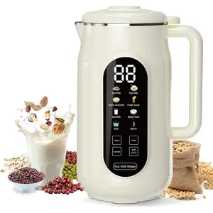 10 in 1 Nut Milk Maker Machine, 42oz IMD Screen Almond Milk Maker, Soy Milk Maker with Self-Cleaning, Delay Start, Keep Warm, Boil Water, Automatic -Based Milk Blender for Soybean, Oat, Coconut
