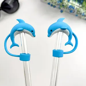 Dolphin Straw Toppers