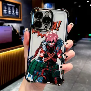Phone case: Cartoon My Hero A-Academia Phone Case Suitable for iPhone 17 16 15 14 13 12 11 Pro Max Air  Anti Fall Transparent Soft Back Cover