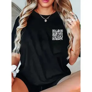 100% Cotton Funny QR Fck You Code Middle Finger Saying Quote T-Shirt