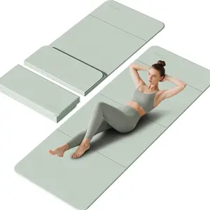 PAIDU Foldable POE Yoga Mat - 10mm Extra Thick, 75"26" Non-Slip Exercise Fitness Mat | SGS Eco-Certified, Portable for Yoga/Pilates/Studio/Home Workout
