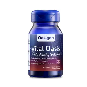 OASIGEN Vital Oasis,Black Cumin Seed Oil, Pumpkin Seed Oil,Thymoquinone | Men's Nutritional Support, Prostate Health, Heart & Vascular Support Herbal Energy Supplement Natural Dietary Supplement
