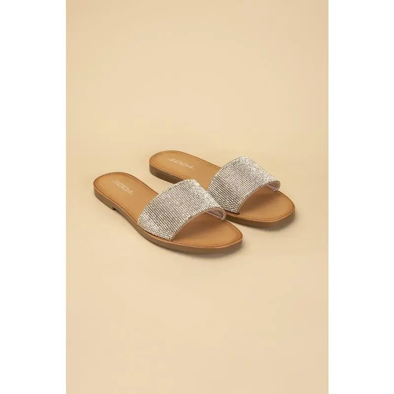 Fortune Dynamic JUSTICE-S Rhinestone Slides Shoe Sandal Footwear Girls