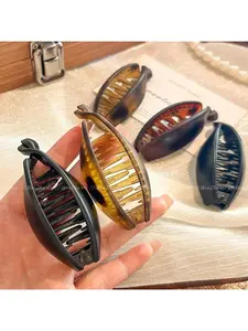 Simple tie hair, high ponytail hairpin, banana clip, new high-end feeling, toothed non-slip twist clip, vertical clip hairpin 3 packs