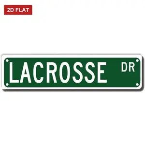 Lacrosse Dr Street Sign, Lacrosse Gift, Lacrosse Wall Decor for Home Office Garage Man Cave Plaque Quality Metal Sign 16x4 Inch