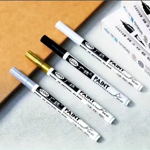 Ultra-Fine Paint Pen 0.7mm Gold Silver Four Colors Waterproof Needle Tube Pen Metal Color Touch Up Pen