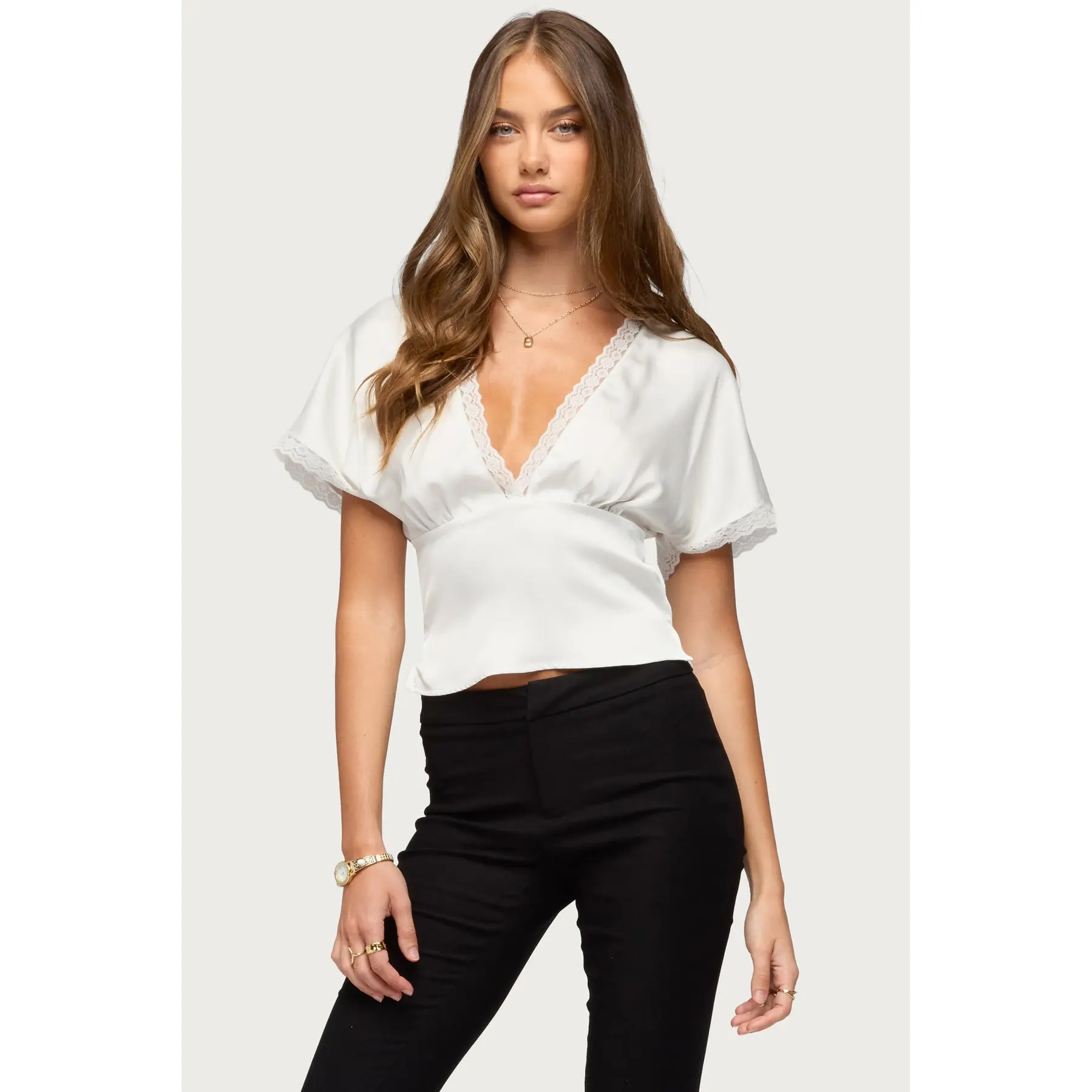 Ihara Lacey Cinched Waist Top